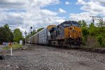 A northbound freight approaches the NS diamonds  